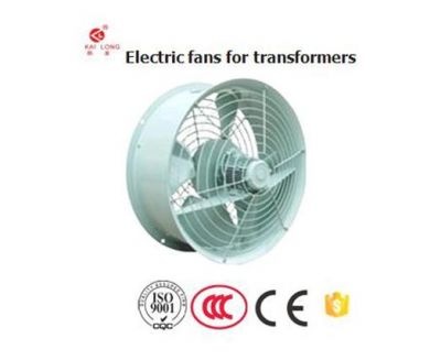 Low noise electric fans for power transformer
